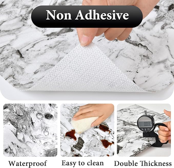 Drawer and Shelf Liner for Kitchen Cabinet: 23.6 in X 20 Ft Non Slip Waterproof - Image 6
