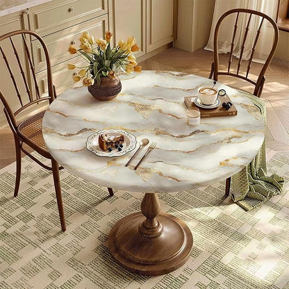 Marble Fitted Round Tablecloth - Image 8