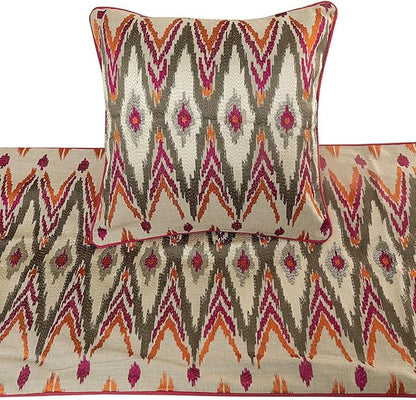 The HomeCentric King Queen Twin Multi Color & Pink Handmade Queen 74"x18" Bed - Image 2