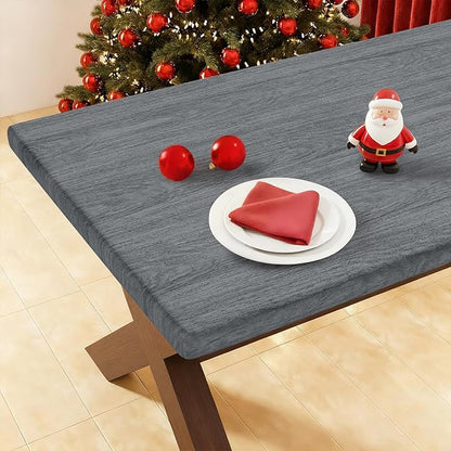 Smiry Rectangle Picnic Tablecloth, Waterproof Elastic Fitted Table Covers by Smiry