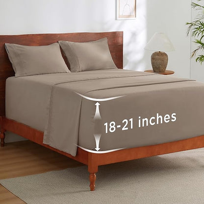 Bedsure Deep Pocket King Sheet Set by BEDSURE