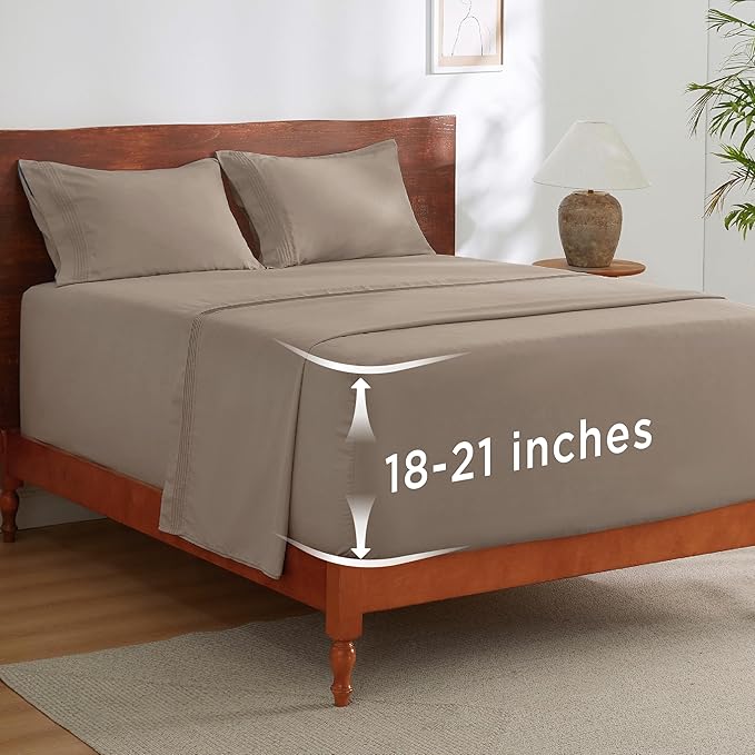 Bedsure Deep Pocket Queen Sheets Set by BEDSURE