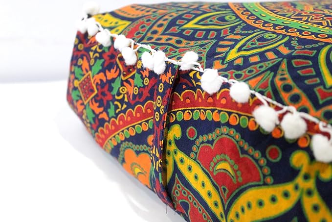 CRAFT KALA Large Hippie Mandala Meditation Floor Ottoman Pillow Cushion Pouf - Image 5
