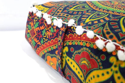 CRAFT KALA Large Hippie Mandala Meditation Floor Ottoman Pillow Cushion Pouf - Image 5