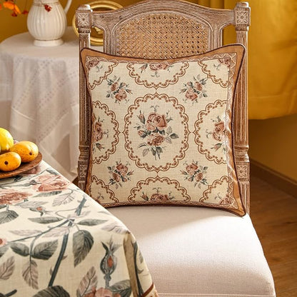 patdrea Designer Vintage Floral Throw Pillow Covers - Image 2