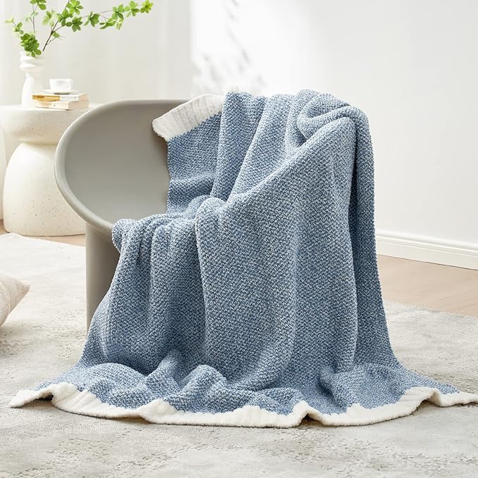 Snuggle Sac Heather Blue Throw Blanket - Image 2