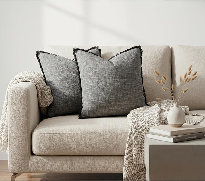 Set of 2 Textured Cotton Pillow Covers - Image 9