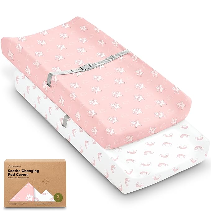2-Pack Organic Changing Pad Covers by KeaBabies