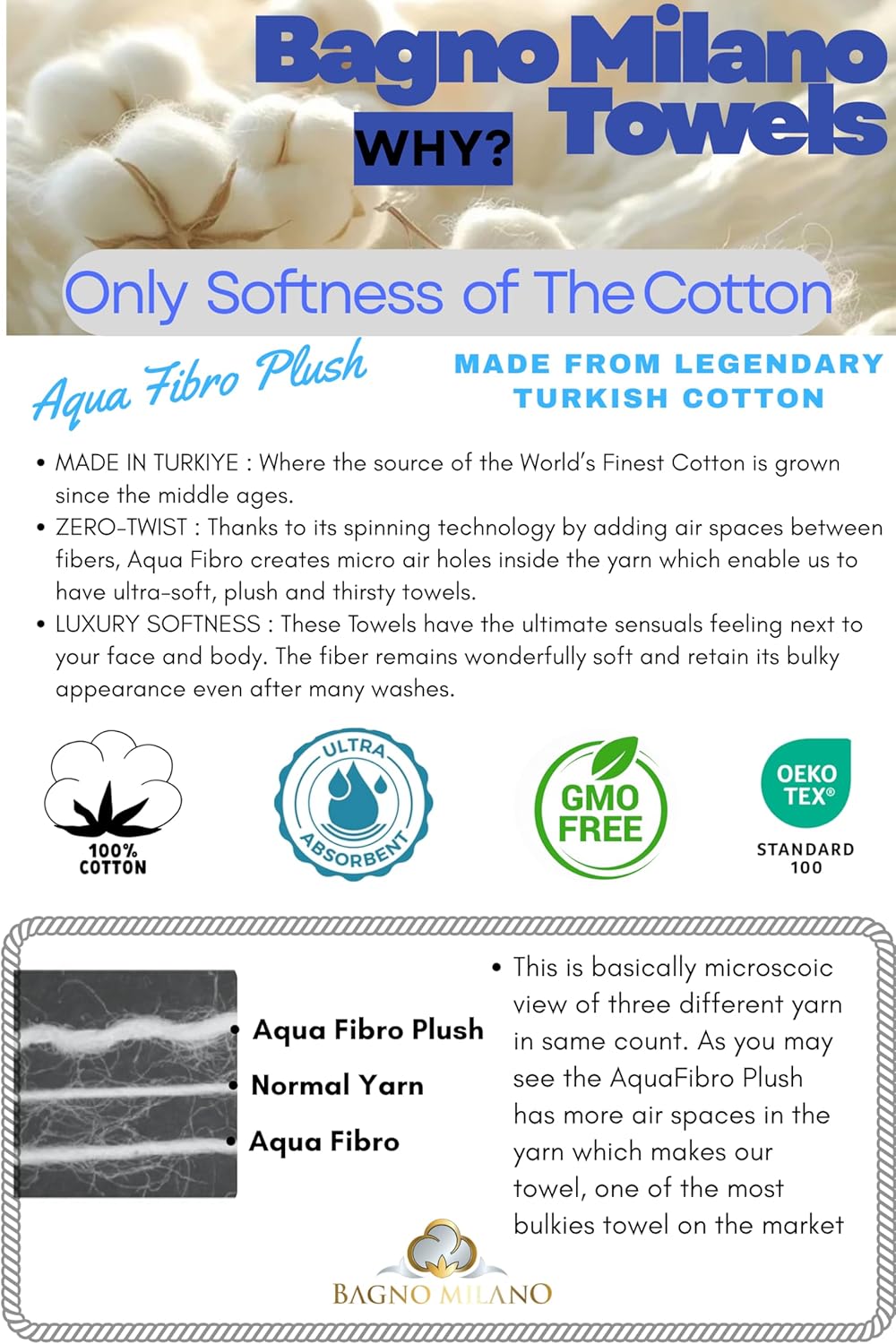 bagno milano turkish cotton bath towels, hand towels, close-up detail