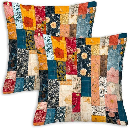 Throw Pillow Covers 18x18 Set of 2, Botanical Prints Cushion Covers, Decorative by Unknown