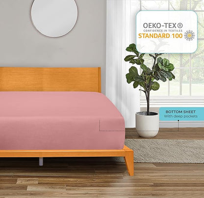 ROYALE LINENS 300 Thread Count 100% Long Staple Combed Cotton Fitted Sheet Twin - Image 6