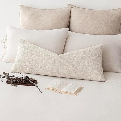 Foindtower Decorative Textured Boucle Throw Pillow Covers Accent Solid Pillow by Foindtower