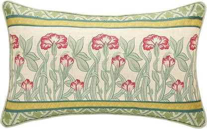 patdrea Designer Rectangle Throw Pillow Covers, Farmhouse Linen by Welcometopatdrea
