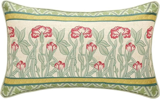 patdrea Designer Rectangle Throw Pillow Covers, Farmhouse Linen by Welcometopatdrea