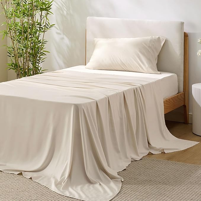 Bedsure Cooling Sheets Twin, Rayon Derived from Bamboo, Breathable & Soft Twin by BEDSURE