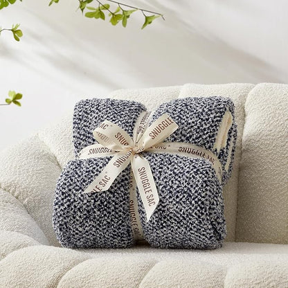 Snuggle Sac Heather Navy Throw Blanket - Image 2