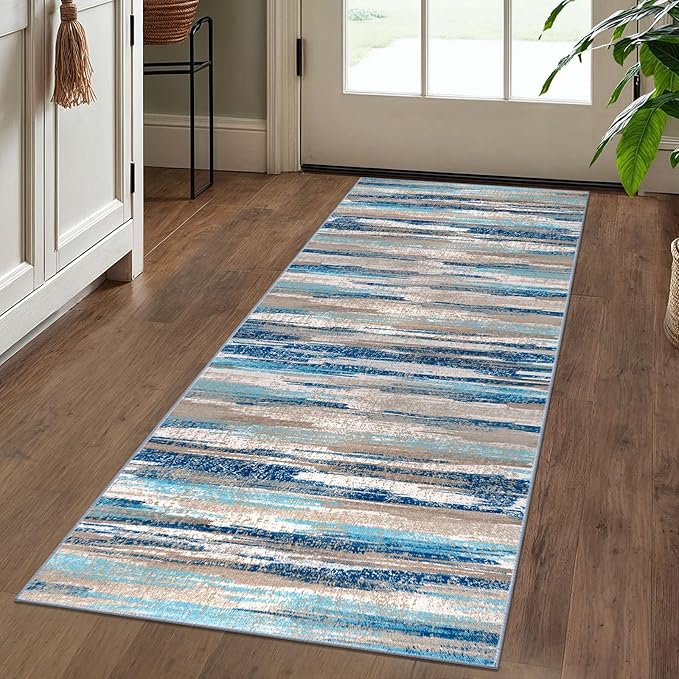 Modern Abstract Runner Rug 2x5 - Image 2