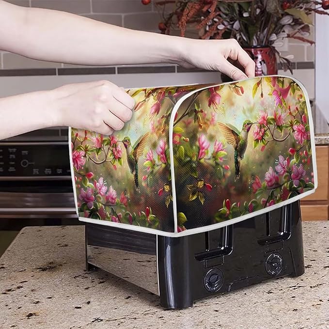 Hummingbird Dust Cover Set Washable Coffee Maker Appliance Blender Covers - Image 5