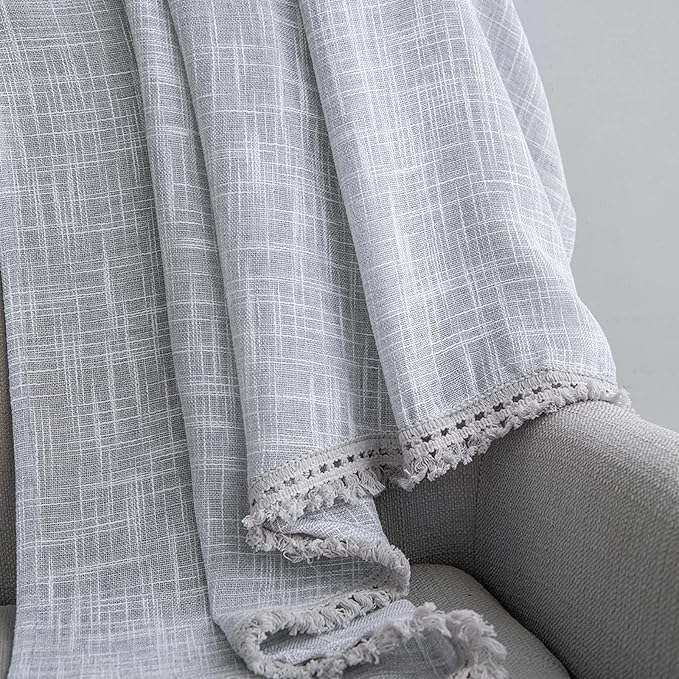 Beda Home Tassel Linen Textured Swag Valances - Image 4