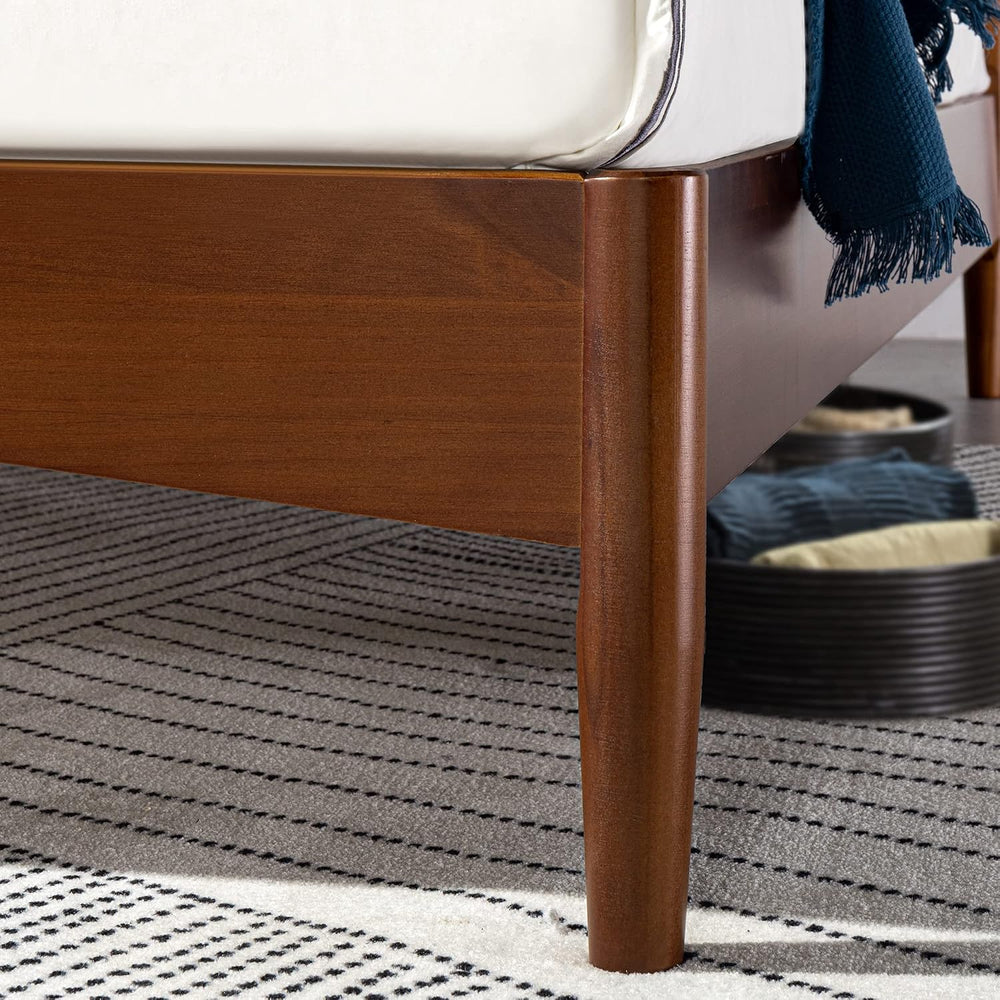 ZINUS Linda Mid Century Wood Platform Bed Frame, Solid Wood Foundation, Wood ...