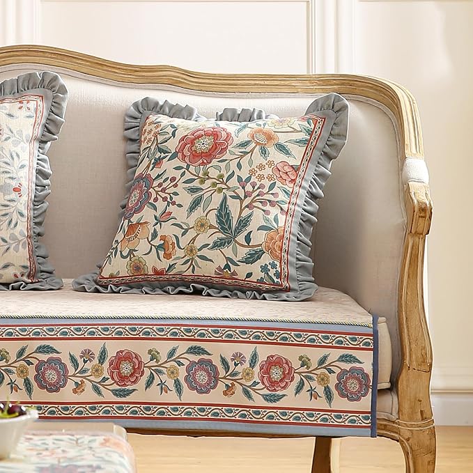 Orange Throw Pillow Covers, Cottage Rustic - Image 7