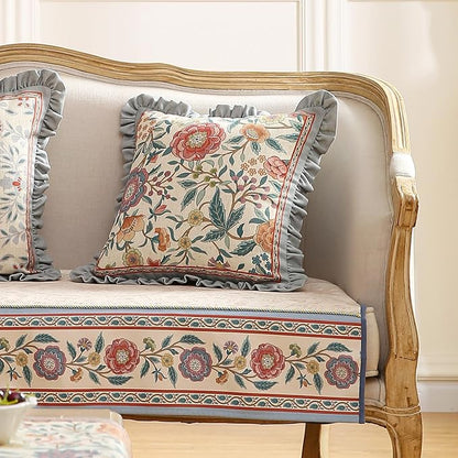 Orange Throw Pillow Covers, Cottage Rustic - Image 7