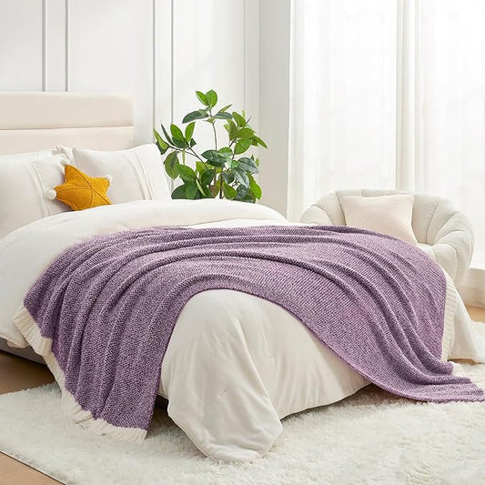 Snuggle Sac Purple Reversible Super Soft Blanket Twin Size by SnuggleSac