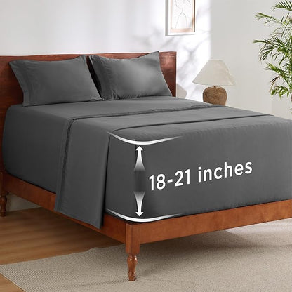 Bedsure Deep Pocket King Sheet Set by BEDSURE