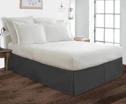 Bed Skirt - 100% Cotton 800 Thread Count Box Pleated Bed Skirt - Luxury Pleated - Image 3