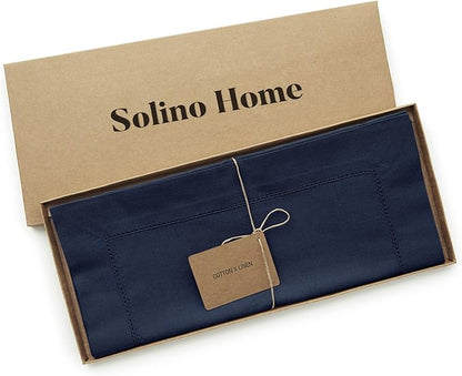 Solino Home Navy Blue Table Runner 144 Inches Long - Image 5