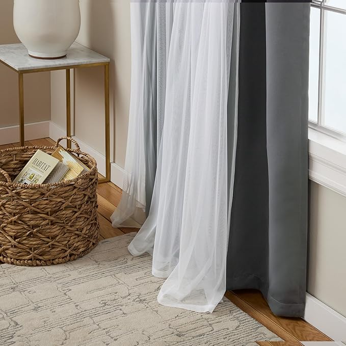 TOWN & COUNTRY LUXE Talia Double Layer Indoor Curtains, Sheer and Room - Image 7