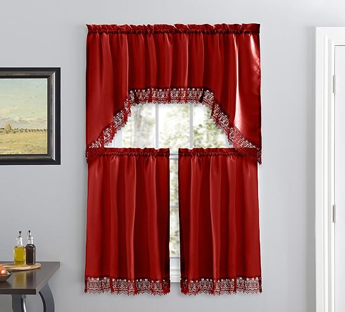 American Linen Café Curtains for Kitchen, Bathroom Curtains by AmericanLinens