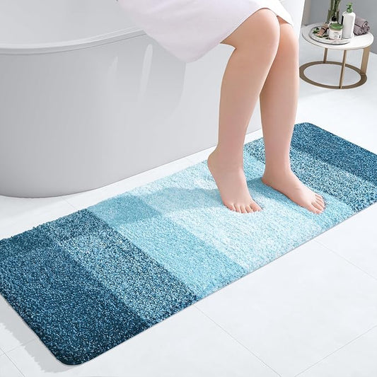OLANLY Bathroom Runner Rugs 47x17, Extra Soft Absorbent Microfiber Bath Rugs by OLANLY