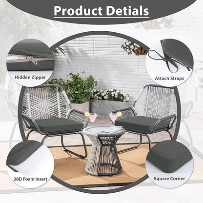 Favoyard Outdoor Chair Cushion Set of 4 Rainproof & Color Fade Resistant 19 x - Image 6