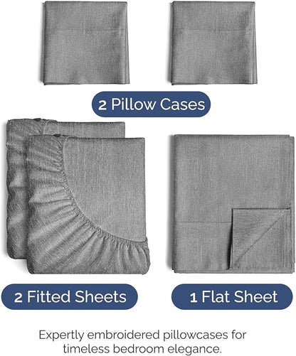 Split King Size 5 Piece Sheet Set - Image 2
