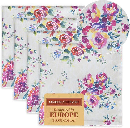 Maison d' Hermine Cloth Napkins Set of 4 100% Cotton Everyday Reusable Square by MaisondHermine