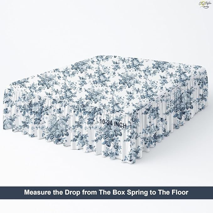 Cottington Lane Ruffled Bed Skirt Twin Size - Image 4