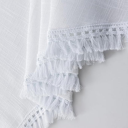 Beda Home Tassel Linen Textured Swag Valances - Image 4