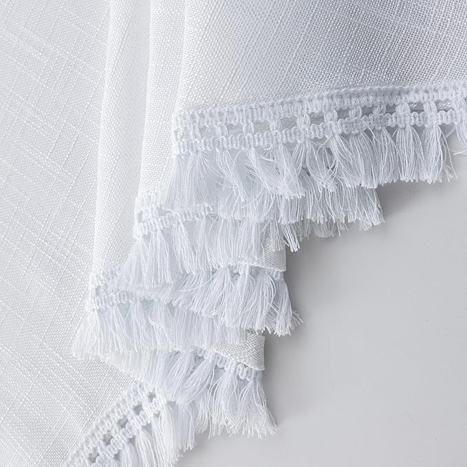 Beda Home Tassel Linen Textured Swag Valances - Image 4