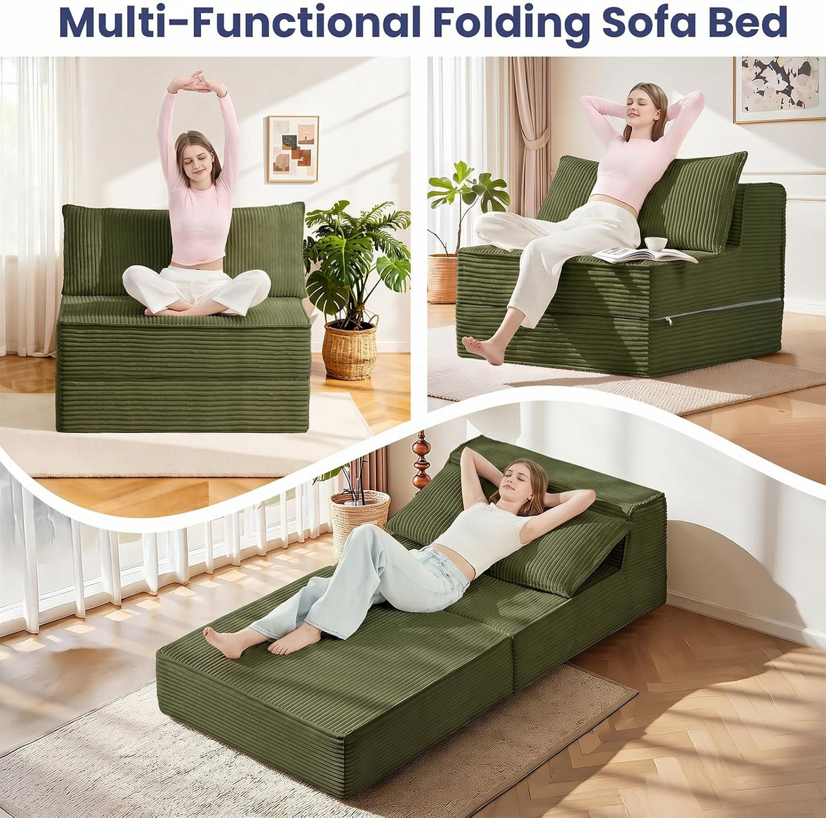 erament folding sofa bed, 8" convertible sleeper sofa, package contents