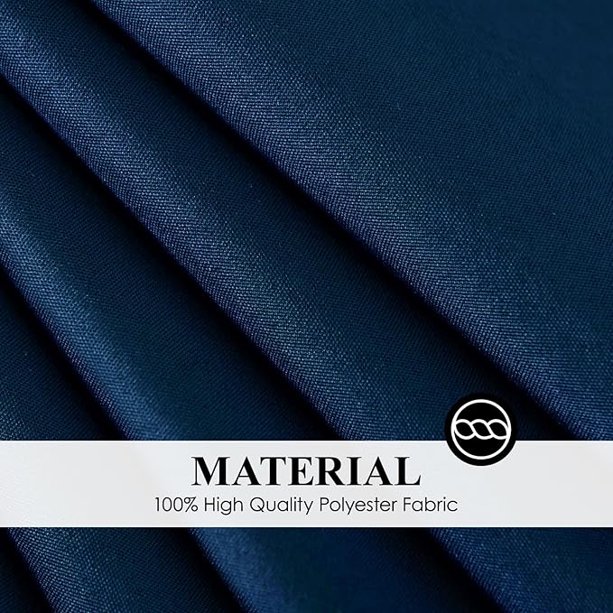Round Tablecloth 120 Inch Tablecloth 6 Pack Navy Blue Table Cloths Washable - Image 6