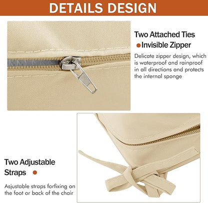 Outdoor Chair Cushions 16 x 17 Inch, Waterproof Patio Chair Cushions - Image 5