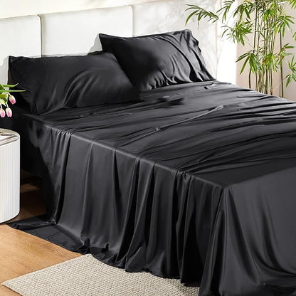 Bedsure Queen Sheets, Rayon Derived from Bamboo, Queen Cooling Sheet Set by BEDSURE