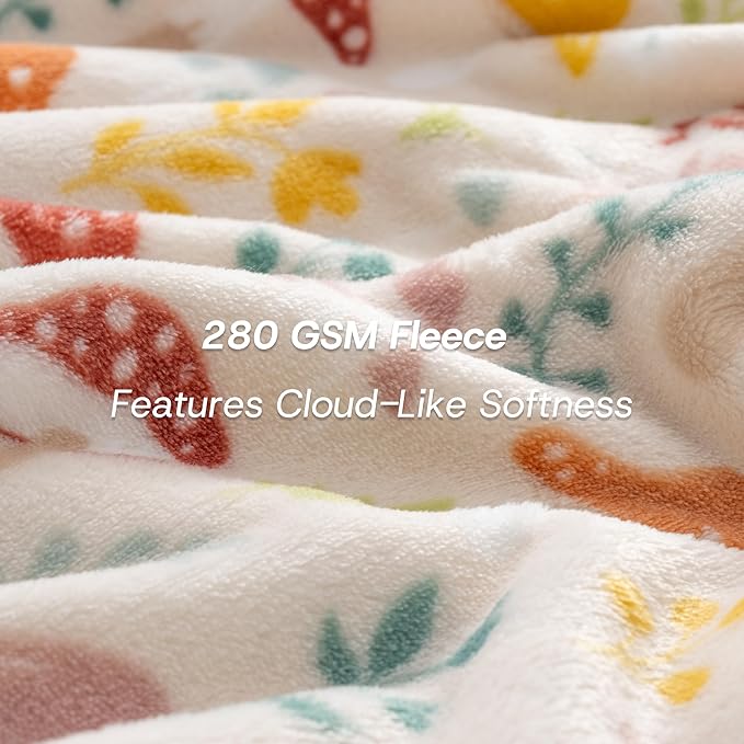 Luxury Printed Fleece Warm Throw Blanket, Soft Lightweight Velvety Plush Throw - Image 5