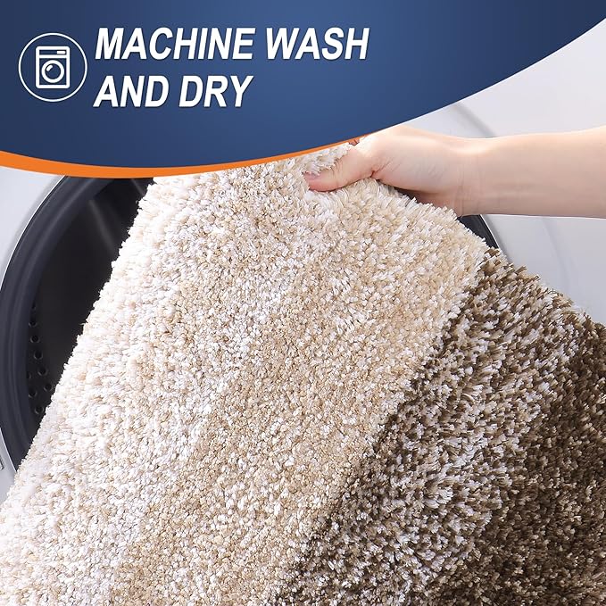OLANLY Bathroom Rugs Mat 30x20, Extra Soft Absorbent Microfiber Bath Rugs - Image 6