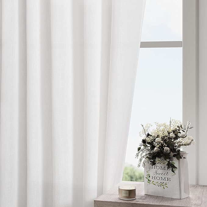 Nanspring Extra Long Linen Curtains 136 Inches Long - Image 3