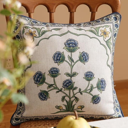 patdrea Designer Floral Linen Throw Pillow Covers - Image 9