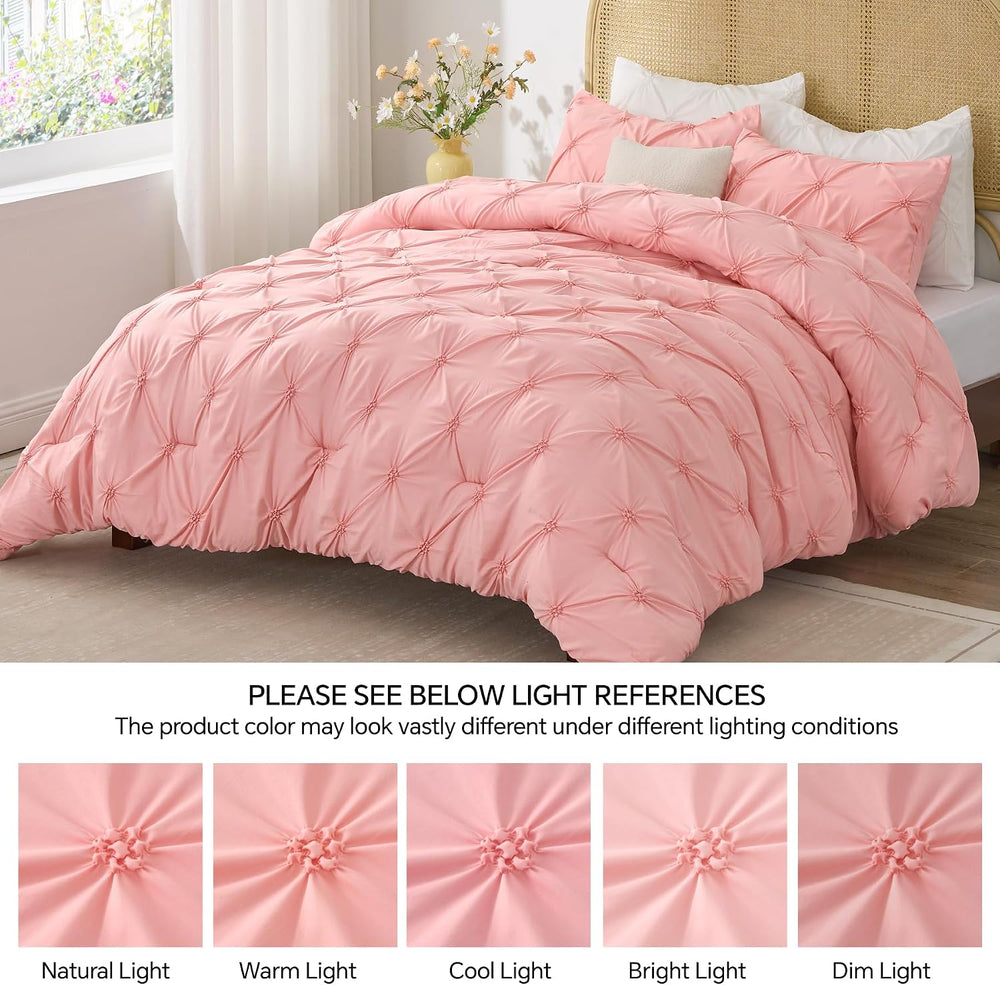 BEDELITE Pink Queen Comforter Set,Fluffy & Soft Comforter