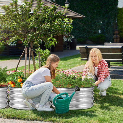 jeria raised garden bed,galvanized raised 2 pcs 2×2×1ft, package contents