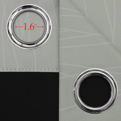 Estelar Textiler Sage and Greyish White Blackout Curtains & Drapes - Image 7